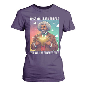 Frederick Douglass Reading And Freedom T Shirt For Women African American Heritage TS12 Purple Print Your Wear