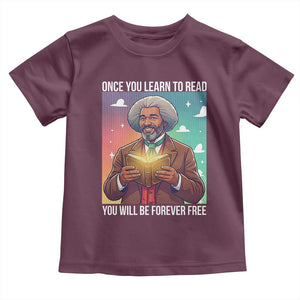 Frederick Douglass Reading And Freedom Toddler T Shirt African American Heritage TS12 Maroon Print Your Wear