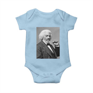 Strong Black History Leader Baby Onesie Frederick Douglass Empowerment TS12 Light Blue Print Your Wear