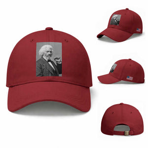 Strong Black History Leader Baseball Cap Frederick Douglass Empowerment TS12 Baseball Cap Universal Fit Cherry Red Print Your Wear