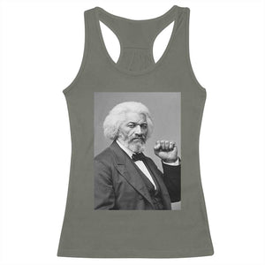 Strong Black History Leader Racerback Tank Top Frederick Douglass Empowerment TS12 Military Green Print Your Wear