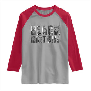 African American Leaders Raglan Shirt Black History Month Legends TS12 Sport Gray Red Print Your Wear