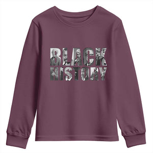 African American Leaders Youth Sweatshirt Black History Month Legends TS12 Maroon Print Your Wear