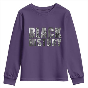 African American Leaders Youth Sweatshirt Black History Month Legends TS12 Purple Print Your Wear