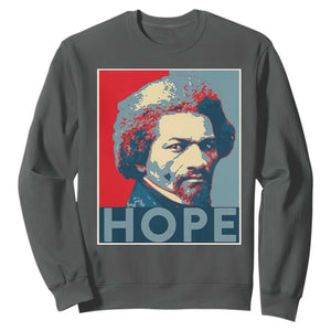 Frederick Douglass Hope Poster Sweatshirt African American Heritage TS12 Dark Heather Print Your Wear
