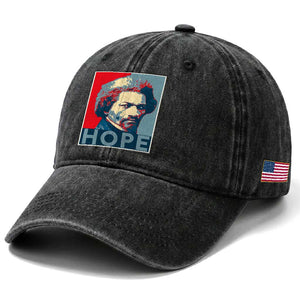 Frederick Douglass Hope Poster Washed Cotton Baseball Cap African American Heritage TS12 Print Your Wear