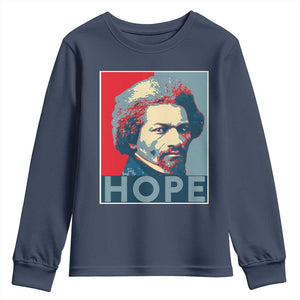 Frederick Douglass Hope Poster Youth Sweatshirt African American Heritage TS12 Navy Print Your Wear
