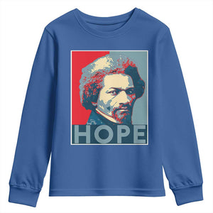 Frederick Douglass Hope Poster Youth Sweatshirt African American Heritage TS12 Royal Blue Print Your Wear