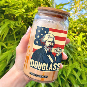 Frederick Douglass American Hero Glass Can Black History Month Gift TS12 Black Print Your Wear
