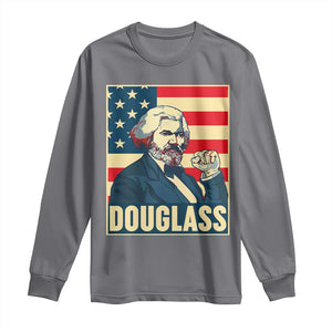 Frederick Douglass American Hero Long Sleeve Shirt Black History Month Gift TS12 Charcoal Print Your Wear