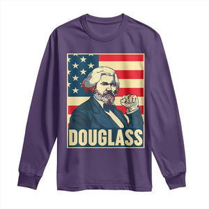 Frederick Douglass American Hero Long Sleeve Shirt Black History Month Gift TS12 Purple Print Your Wear