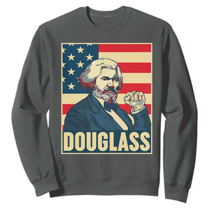 Frederick Douglass American Hero Sweatshirt Black History Month Gift TS12 Dark Heather Print Your Wear
