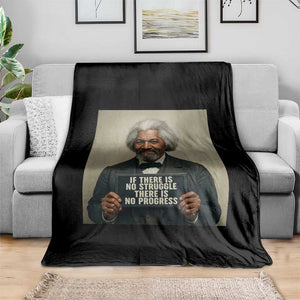 Frederick Douglass Quote Throw Blanket If There Is No Struggle There Is No Progress TS12 Print Your Wear