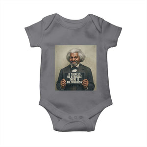 Frederick Douglass Quote Baby Onesie If There Is No Struggle There Is No Progress TS12 Charcoal Print Your Wear