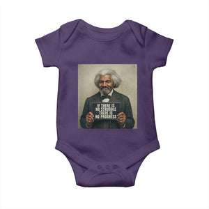 Frederick Douglass Quote Baby Onesie If There Is No Struggle There Is No Progress TS12 Purple Print Your Wear