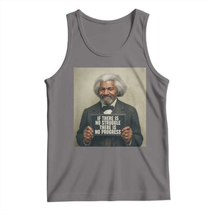 Frederick Douglass Quote Tank Top If There Is No Struggle There Is No Progress TS12 Deep Heather Print Your Wear