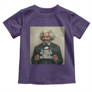 Frederick Douglass Quote Toddler T Shirt If There Is No Struggle There Is No Progress TS12 Purple Print Your Wear
