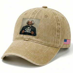 Frederick Douglass Quote Washed Cotton Baseball Cap If There Is No Struggle There Is No Progress TS12 Print Your Wear