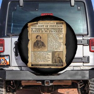 If There Is No Struggle No Progress Spare Tire Cover Frederick Douglass Newspaper TS12 No hole Black Print Your Wear