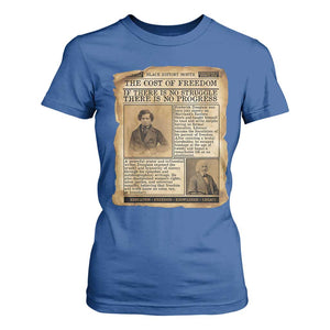 If There Is No Struggle No Progress T Shirt For Women Frederick Douglass Newspaper TS12 Royal Blue Print Your Wear