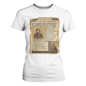 If There Is No Struggle No Progress T Shirt For Women Frederick Douglass Newspaper TS12 White Print Your Wear