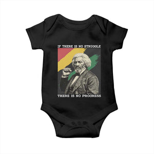 Frederick Douglass Struggle And Progress Baby Onesie Inspirational Black History TS12 Black Print Your Wear