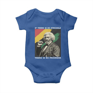 Frederick Douglass Struggle And Progress Baby Onesie Inspirational Black History TS12 Royal Blue Print Your Wear