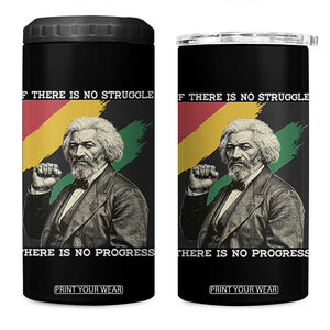 Frederick Douglass Struggle And Progress 4 in 1 Can Cooler Tumbler Inspirational Black History TS12 One Size: 16 oz Black Print Your Wear