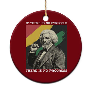 Frederick Douglass Struggle And Progress Ceramic Ornament Inspirational Black History TS12 1pc Red Print Your Wear