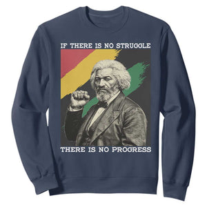 Frederick Douglass Struggle And Progress Sweatshirt Inspirational Black History TS12 Navy Print Your Wear