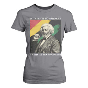 Frederick Douglass Struggle And Progress T Shirt For Women Inspirational Black History TS12 Charcoal Print Your Wear