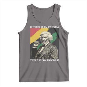 Frederick Douglass Struggle And Progress Tank Top Inspirational Black History TS12 Deep Heather Print Your Wear