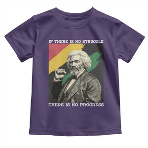 Frederick Douglass Struggle And Progress Toddler T Shirt Inspirational Black History TS12 Purple Print Your Wear