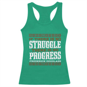 Frederick Douglass Empowerment Quote Gift Racerback Tank Top No Struggle No Progress TS12 Irish Green Print Your Wear