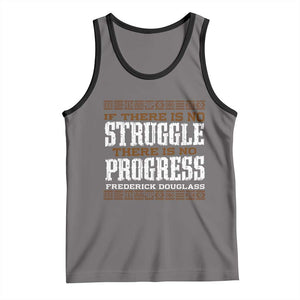Frederick Douglass Empowerment Quote Gift Tank Top No Struggle No Progress TS12 Deep Heather Black Print Your Wear