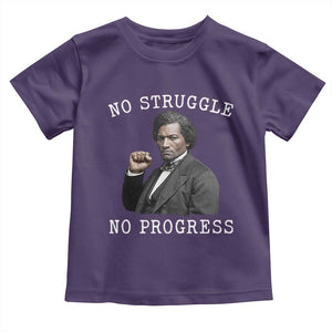Frederick Douglass Quote Toddler T Shirt No Struggle No Progress TS12 Purple Print Your Wear