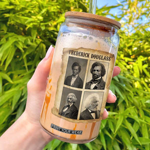 The Life Of Frederick Douglass Glass Can Historical Black History TS12 Black Print Your Wear