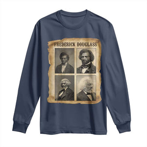 The Life Of Frederick Douglass Long Sleeve Shirt Historical Black History TS12 Navy Print Your Wear