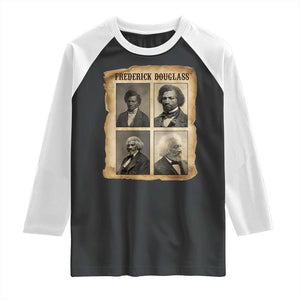 The Life Of Frederick Douglass Raglan Shirt Historical Black History TS12 Black White Print Your Wear