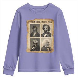 The Life Of Frederick Douglass Youth Sweatshirt Historical Black History TS12 Violet Print Your Wear