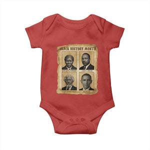 Vintage Black History Heroes Baby Onesie Strong Black Pride TS12 Red Print Your Wear
