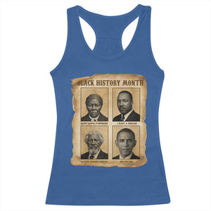 Vintage Black History Heroes Racerback Tank Top Strong Black Pride TS12 Royal Blue Print Your Wear