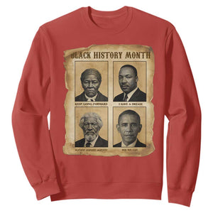 Vintage Black History Heroes Sweatshirt Strong Black Pride TS12 Red Print Your Wear