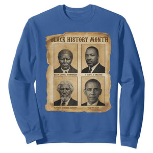 Vintage Black History Heroes Sweatshirt Strong Black Pride TS12 Royal Blue Print Your Wear