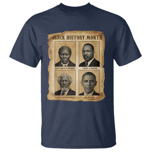 Vintage Black History Heroes T Shirt Strong Black Pride TS12 Navy Print Your Wear