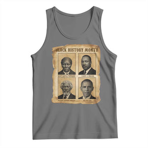Vintage Black History Heroes Tank Top Strong Black Pride TS12 Black Heather Print Your Wear