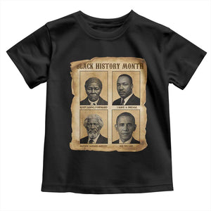 Vintage Black History Heroes Toddler T Shirt Strong Black Pride TS12 Black Print Your Wear