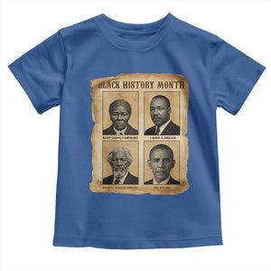 Vintage Black History Heroes Toddler T Shirt Strong Black Pride TS12 Royal Blue Print Your Wear