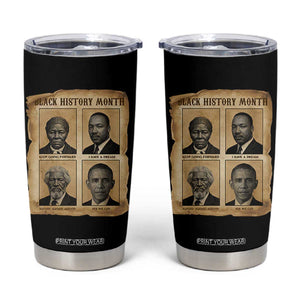 Vintage Black History Heroes Tumbler Cup Strong Black Pride TS12 Black Print Your Wear