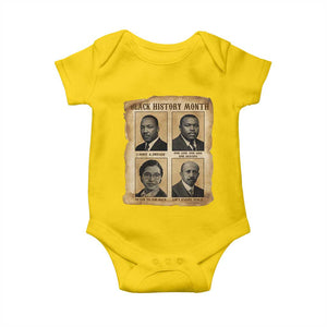 Vintage African American Heroes Baby Onesie Black Pride Inspiration TS12 Daisy Print Your Wear